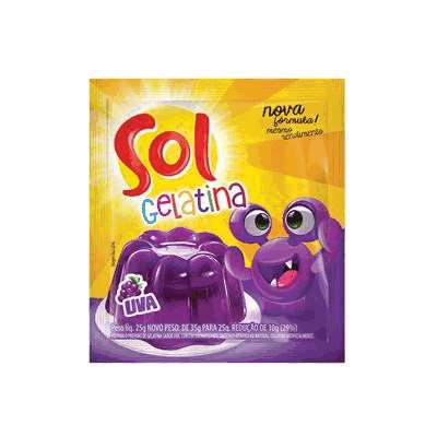 Gelatina Sol Sabor Uva 25g