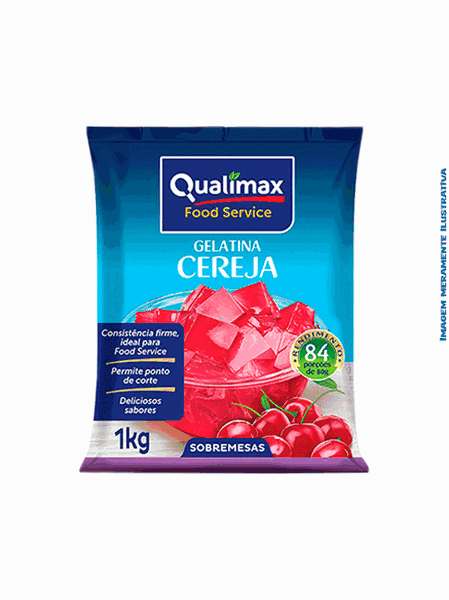 Gelatina de Cereja Qualimax 1kg