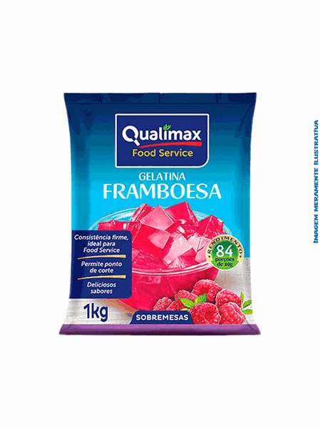 Gelatina de Framboesa Qualimax 1kg