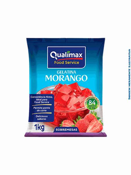 Gelatina de Morango Qualimax 1kg