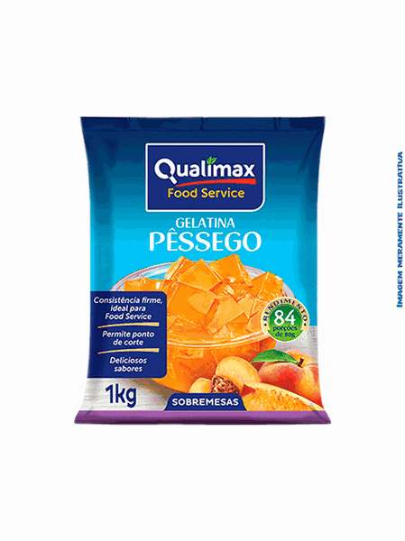 Gelatina de Pêssego Qualimax 1kg