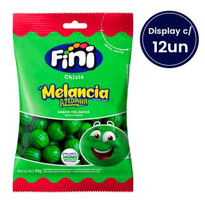 Goma de Mascar Melância azedinha Fini 80g Display c/12un