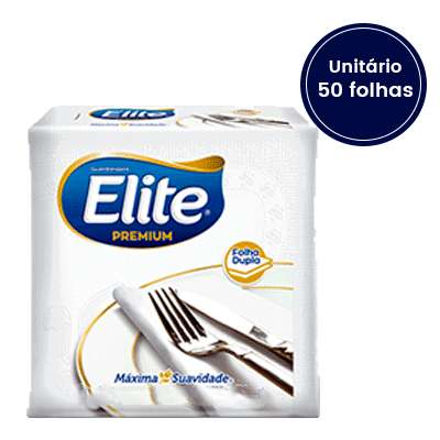 Guardanapo Folha Dupla Lips Elite 24x23,5 - Pacote com 50 un.