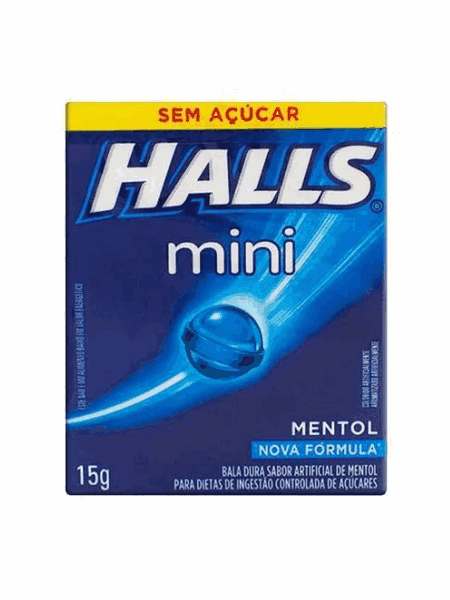 Halls Mini Mentol sem Açúcar 18x15g