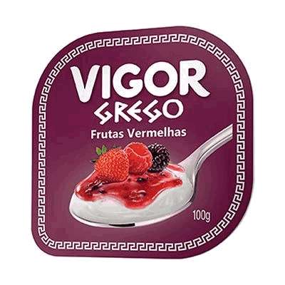 Iogurte Grego Frutas Vermelhas Vigor 100g