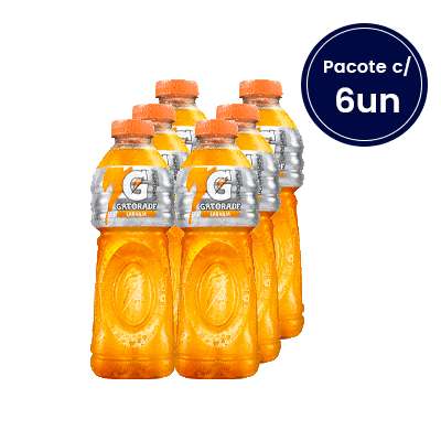 Isotônico Gatorade de Laranja 500ml - Pacote com 6 Unidades