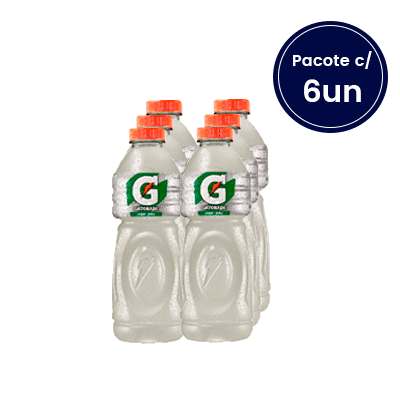 Isotônico Gatorade de Limão 500ml - Pacote com 6 Unidades