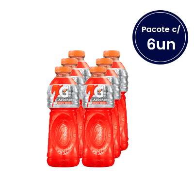 Isotônico Gatorade de Morango com Maracujá 500ml Pacote c/ 6un