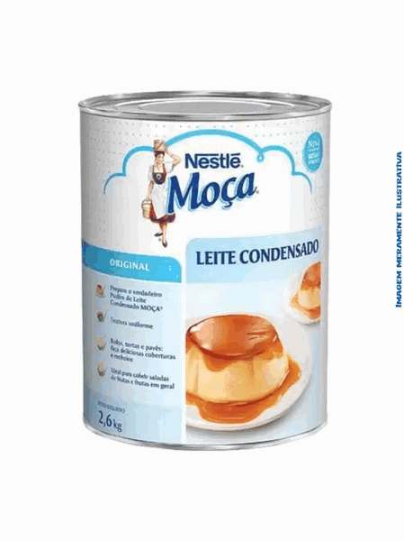 Leite Condensado Moça Nestlé - Lata com 2,6kg