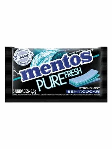 Mentos Goma de Mascar Pure Strong Mint 3 Camadas 15x8,5g