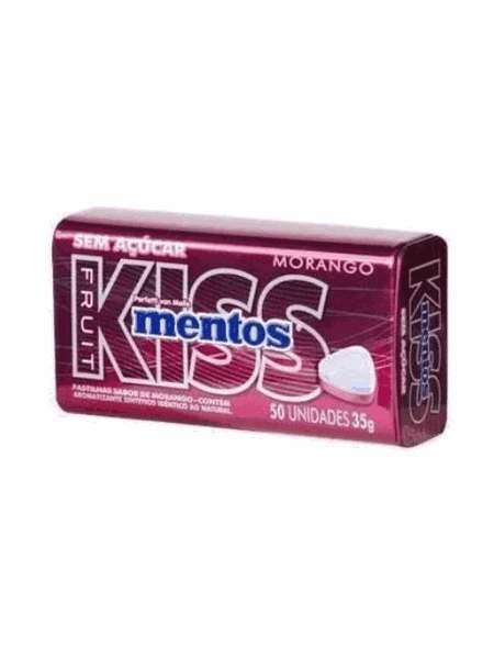 Mentos Kiss Morango Lata 12x35g