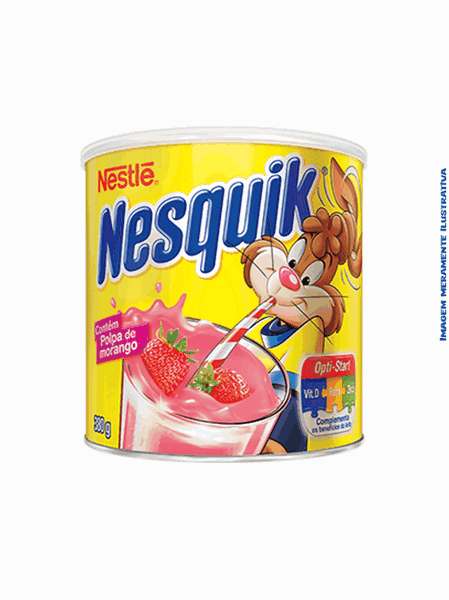 Mistura em Pó Sabor Morango Nesquik Nestlé - Sachê com 380g