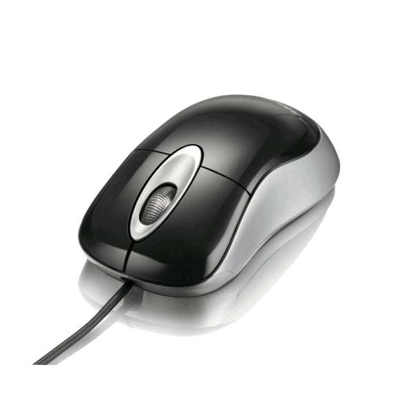 Mouse Óptico USB preto e prata