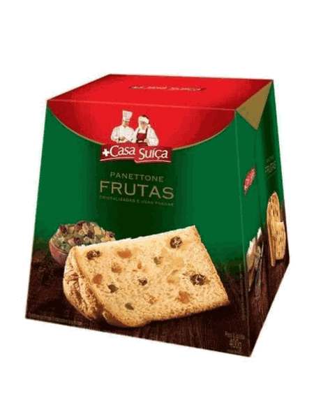 Panettone Frutas Cristalizadas Casa Suíça 400g