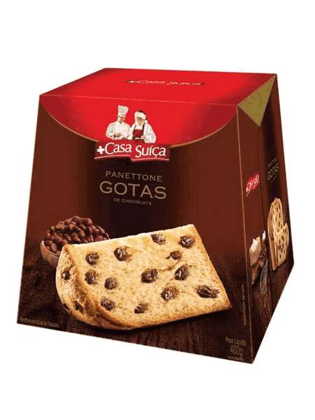 Panettone Gotas de Chocolate Casa Suíça 400g