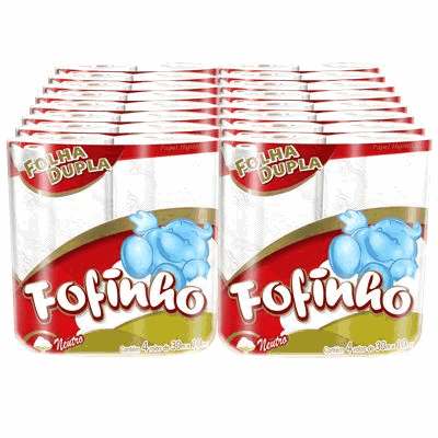 Papel Higiênico Folha Dupla Fofinho - Fardo com 96 Rolos