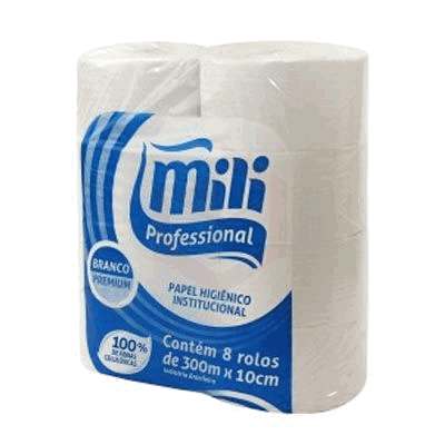 Papel Higiênico Rolão premium Mili com 8 x 300m