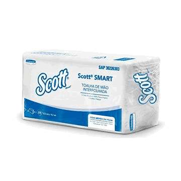 Papel Interfolha Folha Simples Scott pacote com 1000 folhas