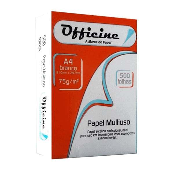 Papel Sulfite Extra Branco A4 Officine 500 Folhas