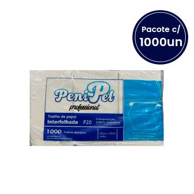 Papel Toalha Interfolha Penipel Pacote com 1000un