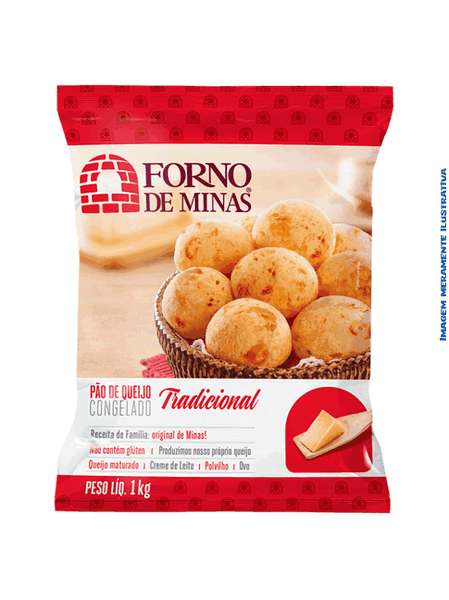 Pão de Queijo Congelado Tradicional Forno de Minas - Pacote com 820g