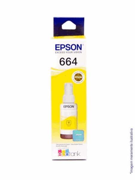 Refil Tinta Compatível Epson T664 Amarelo - 70ml