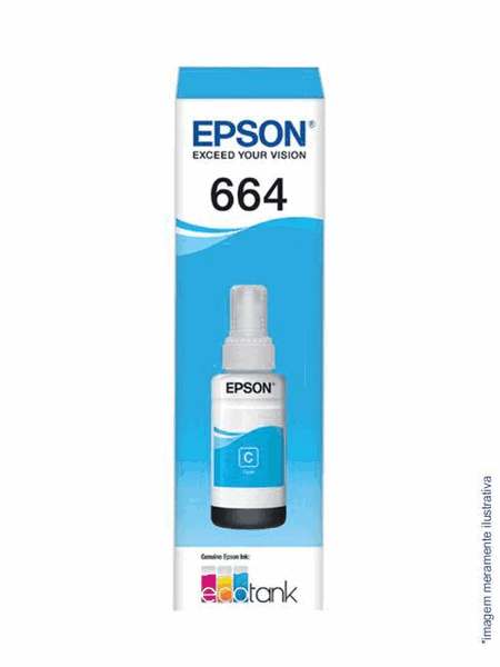 Refil Tinta Compatível Epson T664 Azul - 70ml