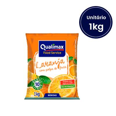 Refresco em Pó de Laranja Qualimax - 1kg