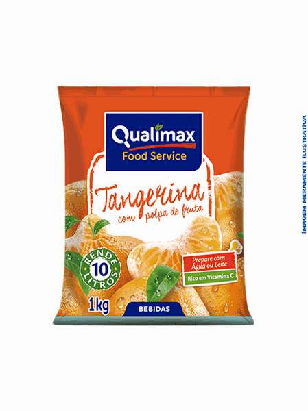 Refresco em Pó de Tangerina Qualimax - 1kg