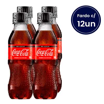 Refrigerante Coca-Cola Zero Pet 200ml Fardo com 12 unidades