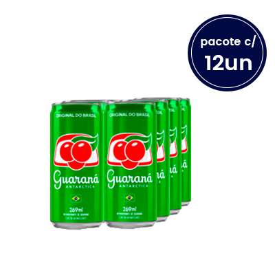 Refrigerante Guaraná Antarctica Lata 269ml - Pacote com 15