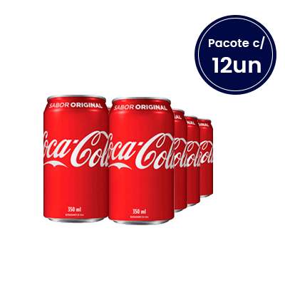 Refrigerante de Cola Lata 350ml Coca-Cola - Pacote com 12