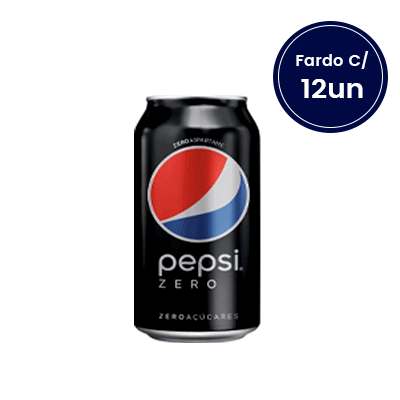 Refrigerante de Cola Zero Açúcar Pepsi 350ml Fardo com 12 unidades