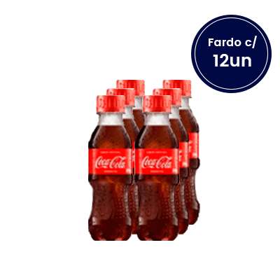 Refrigerante sabor Cola Coca Cola Pet 200ml Fardo com 12 unidades