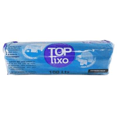 Saco para Lixo Azul 100 Litros - Bobina com 25 unidades