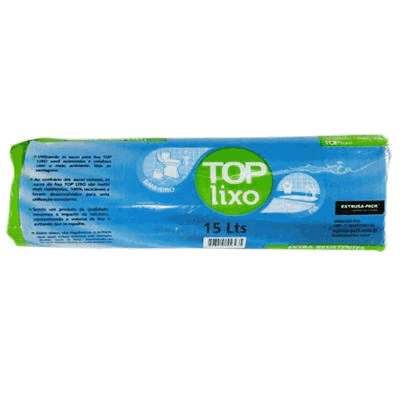 Saco para Lixo Azul 15 Litros - Bobina com 100 unidades