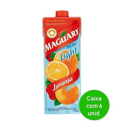 Suco Néctar de Laranja Light Maguary 1 Litro - Caixa com 6 un.