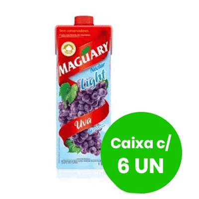 Suco Néctar de Uva Light Maguary 1 Litro - Caixa com 6 unidades