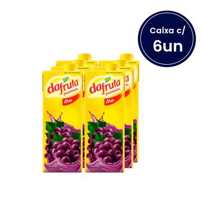 Suco de Uva Dafruta 1 Litro - com 6 Unidades