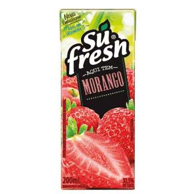 Suco sabor Morango Sufresh 200ml Caixa com 27 unidades