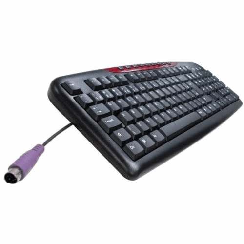 Teclado PS2 Multimidia Slim