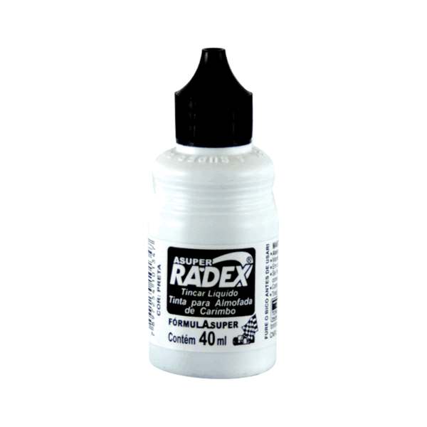 Tinta Para Carimbo Preta Radex 40ml