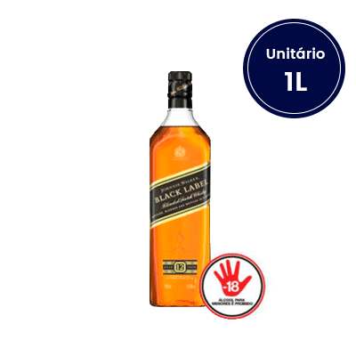 Whisky Johnnie Walker Black Label 12 anos - 1L