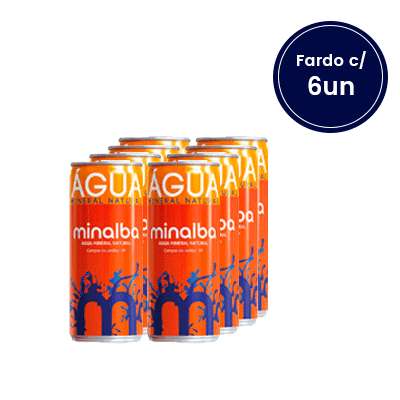 Água Mineral com Gás Minalba Lata 310ml Fardo com 12 Unidades