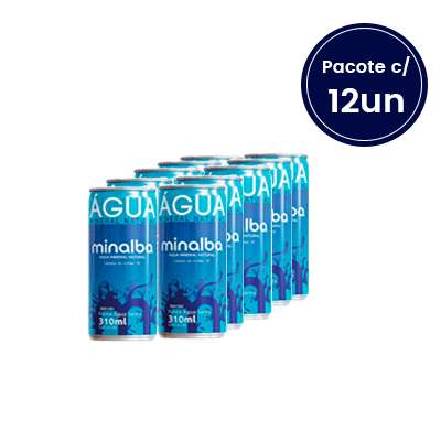 Água Mineral sem Gás Minalba Lata 310ml Fardo com 12 Unidades