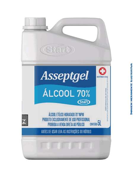 Álcool Líquido 70° Asseptgel 5 Litros