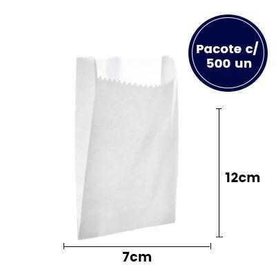 Saco Papel Mini Lanche 7x12cm com 500 un